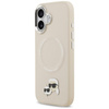 ETUI DO IPHONE 17 do MAGSAFE KARL LAGERFELD ORYGINALNE BEŻOWE SKÓRZANE CASE