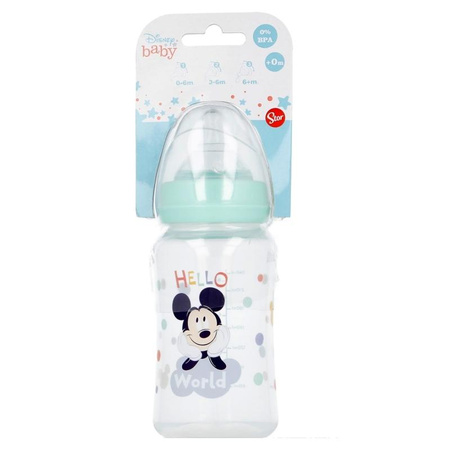 Mickey Mouse - Cumisüveg szívócsővel 240 ml (Cool)