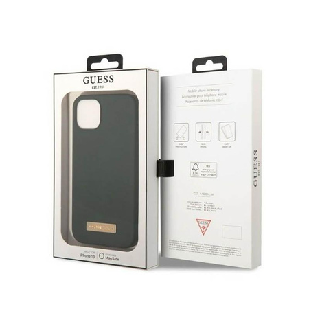 Guess Silikon Logo Platte MagSafe - iPhone 13 Tasche (grün)