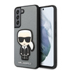 Karl Lagerfeld Saffiano Ikonik Patch - Samsung Galaxy S22 Tasche (silber)