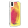 Guess California - pouzdro pro iPhone Xs / X (svítící ve tmě, písková/růžová)