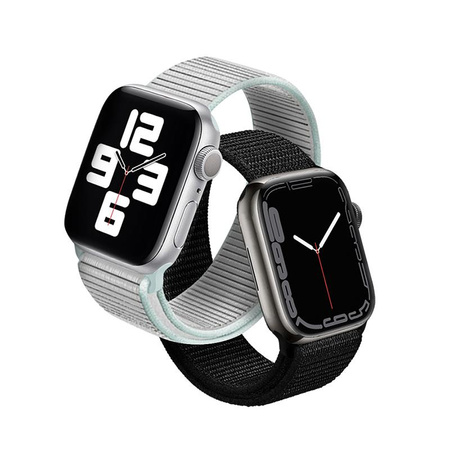 Crong Nylon Reflex – Sports strap for Apple Watch 44/45/46/49 mm (black)