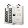 Karl Lagerfeld Monogram Stripe - Coque pour iPhone 14 Plus (gris)