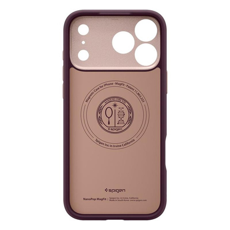 ETUI DO IPHONE 17 PRO MAX do MAGSAFE SPIGEN NANO ORYGINALNE BURGUNDOWE CASE