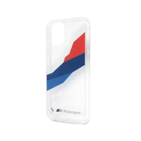 BMW Motorsport Tricolor - pouzdro pro iPhone 12 Pro Max (průhledné)