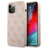 Guess 4G Metal Gold Logo - pouzdro pro iPhone 12 Pro Max (růžové)