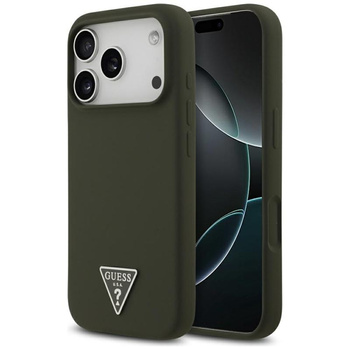 ETUI DO IPHONE 17 PRO do MAGSAFE GUESS SILIKONOWE Z MIKROFIBRĄ ZIELONE CASE