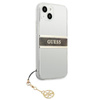 Guess 4G Stripe Brown Charm - iPhone 13 mini Hülle (Transparent)