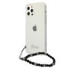 Guess Black Pearl Strap - Coque iPhone 12 / iPhone 12 Pro (Transparent)