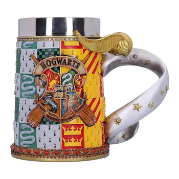 Harry Potter - Rozsdamentes acél bögre/koponya aranycikesz ajándékdobozban 600ml