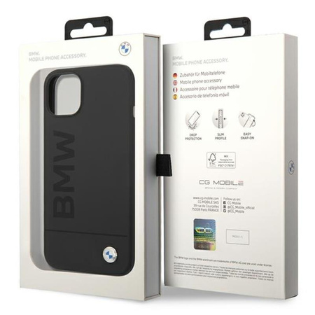 BMW Silicone Signature Logo MagSafe - Case for iPhone 14 Plus (Black)