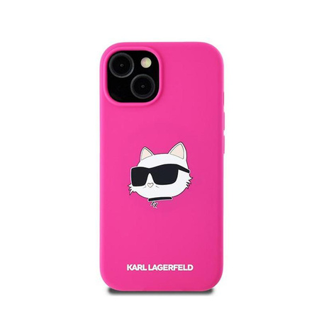 Karl Lagerfeld Silicone Choupette Head MagSafe - pouzdro pro iPhone 15 / 14 / 13 (růžový)