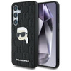 Karl Lagerfeld Kožené pouzdro s monogramem a logem Karl Head - Samsung Galaxy S25 (černé)