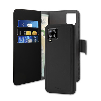 PURO Peněženkové odnímatelné pouzdro 2 v 1 Samsung Galaxy A42 5G (černé)