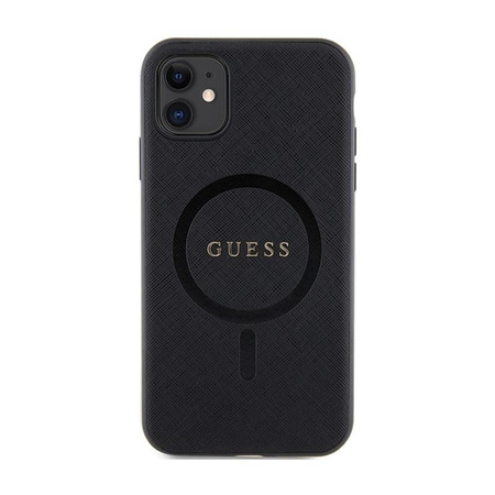 Guess Saffiano MagSafe - Etui für iPhone 11 (schwarz)