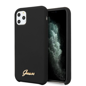 Silikonové pouzdro Guess Vintage - iPhone 11 Pro (černé)