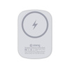 Crong MagSpot Power Bank - Ultra Slim Wireless Power Bank with MagSafe 5000mAh, USB-C 20W PD (White)