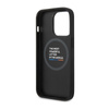 BMW Leather Carbon Blue Line MagSafe - Case for iPhone 14 Pro (Black)