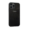 Audi Carbon Fiber - Tasche für iPhone 13 Pro Max (Schwarz)