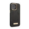 Guess Peony Logo Plate MagSafe - Etui iPhone 13 Pro Max (czarny)