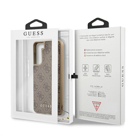Guess 4G Charms Collection - Samsung Galaxy S21+ tok (barna)