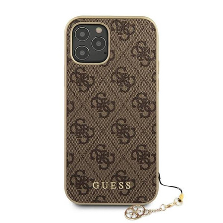 Kolekce Guess 4G Charms - pouzdro pro iPhone 12 Pro Max (hnědé)