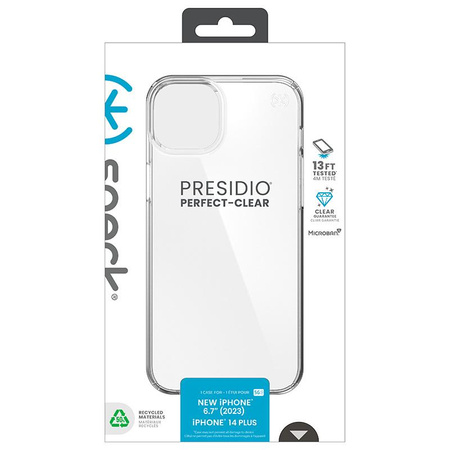 Speck Presidio Perfect-Clear - pouzdro pro iPhone 15 Plus / iPhone 14 Plus (Clear)