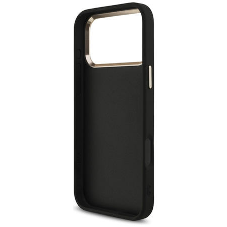 Guess Fixed Glitter Big 4G Metal Frame - Hülle iPhone 17 Pro Max (schwarz)