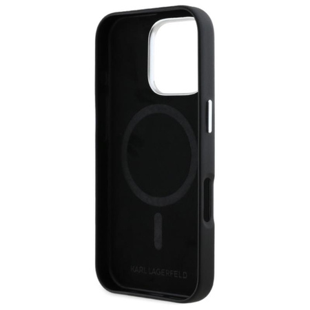 Karl Lagerfeld FW Metal Plate MagSafe - iPhone 16 Pro Case (black)