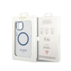 Guess Metal Outline Magsafe - Etui iPhone 14 Plus (przezroczysty / niebieski)