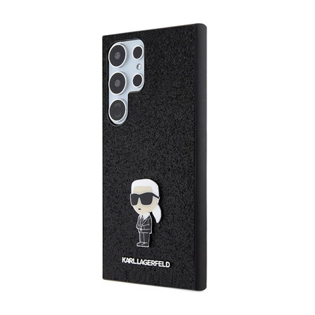 Karl Lagerfeld Fixed Glitter Ikonik Logo Metal Pin - Samsung Galaxy S24 Ultra Case (black)