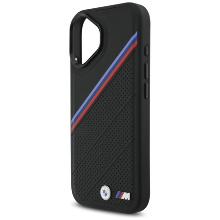 Pouzdro BMW M Tricolor Metal Logo MagSafe pro iPhone 17 (černé)