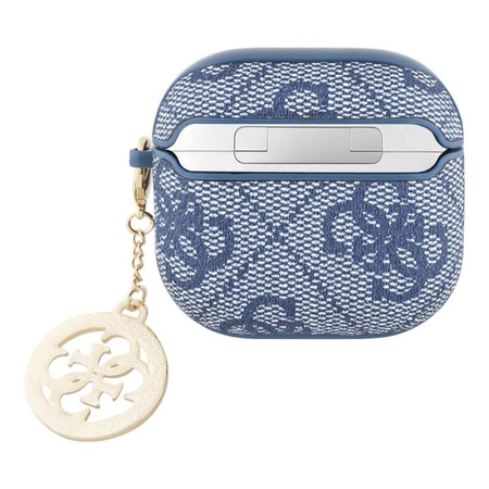 Guess 4G Strass Charm - Étui AirPods 4 (bleu)
