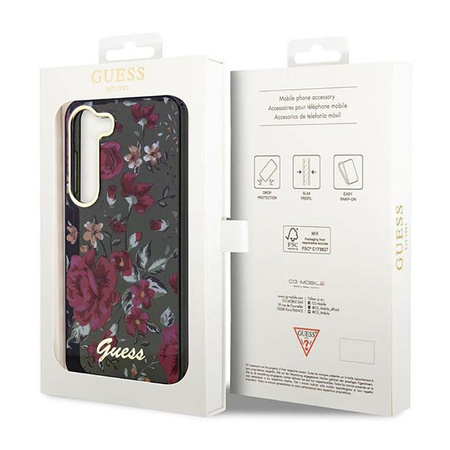 Guess Flower Collection - Hülle für Samsung Galaxy S23+ (Khaki)