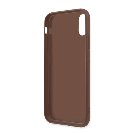 Guess 4G Bottom Stripe Collection - iPhone Xs / X Case (brown)