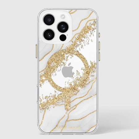 Case-Mate Karat Granite MagSafe – Etui do iPhone 16 Pro Max z 24K złotem