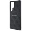 Guess Leather 4G Coloured Ring Classic Logo MagSafe - étui pour Samsung Galaxy S25 Ultra (noir)