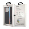 BMW Tricolor Stripe - iPhone 14 Pro Max Tasche (Schwarz)