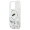 Karl Lagerfeld Liquid Glitter Karl & Choupette Head MagSafe - Case for iPhone 16 Pro Max (transparent)