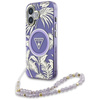 Guess Palm Trees Triangle Pearl Strap MagSafe - Case for iPhone 16 (purple)