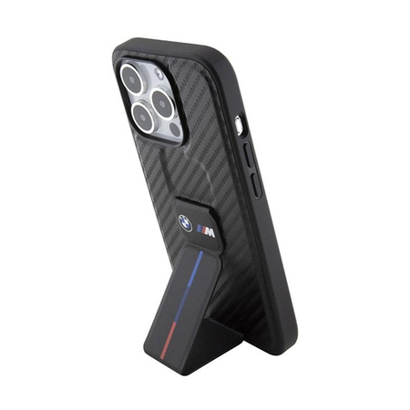 BMW Grip Stand Smooth & Carbon - Case for iPhone 15 Pro (Black)