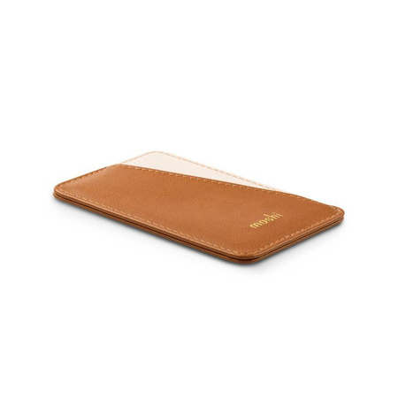 Moshi Slim Wallet - Magnetische Brieftasche (SnapTo™ System) (Karamellbraun)