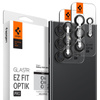 Spigen Optik Pro GLAS.TR EZ Fit Camera Protector 2-Pack - Verre de protection pour Samsung Galaxy S24 Ultra (2 pces) (Noir)