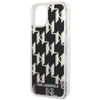 Karl Lagerfeld Monogram Liquid Glitter - pouzdro pro iPhone 14 Plus (černé)