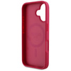 Guess Grained Printed Flower Pattern MagSafe - Case for iPhone 16 (fuchsia)