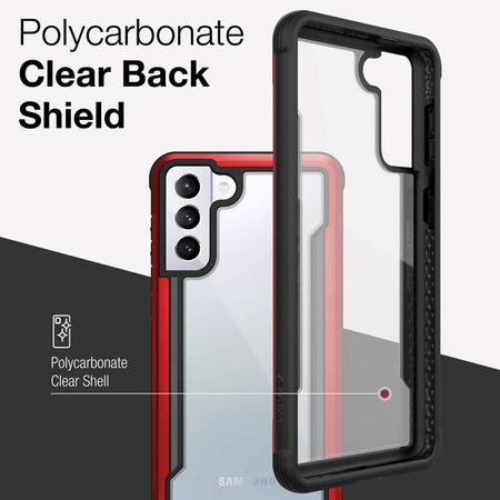 X-Doria Raptic Shield - Samsung Galaxy S21+ Aluminiumgehäuse (antimikrobieller Schutz) (Rot)