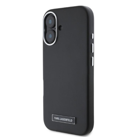 Karl Lagerfeld FW Metal Plate MagSafe - iPhone 16 Case (black)