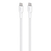 PURO Fabric - Câble tressé robuste USB-C vers USB-C 1,2 m (blanc)