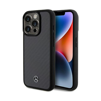 Mercedes Carbon Fiber Dynamic - pouzdro pro iPhone 15 Pro (černé)