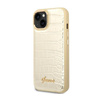 Guess Kroko Kollektion - iPhone 14 Tasche (Gold)